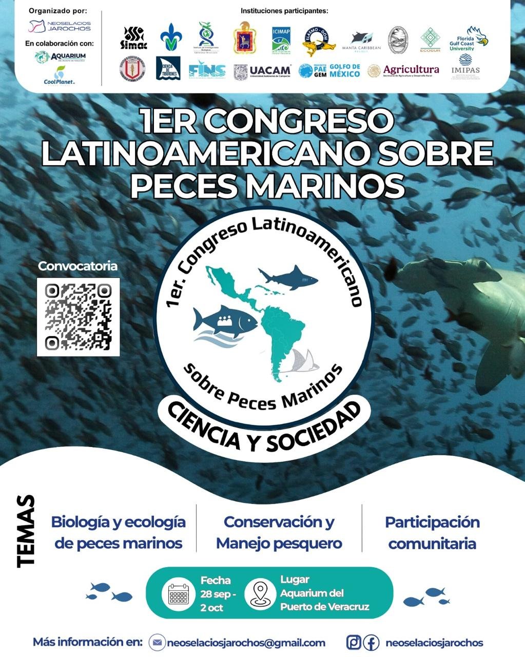 Flyer oficial - 1er Congreso Latinoamericano sobre Peces Marinos